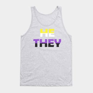 Nonbinary Flag He/They Tank Top